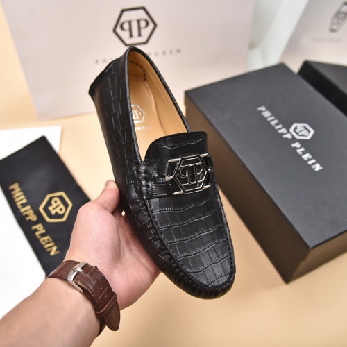 Replica Philipp Plein PP Leather Shoes For Men #994280 $80.00 USD for Wholesale