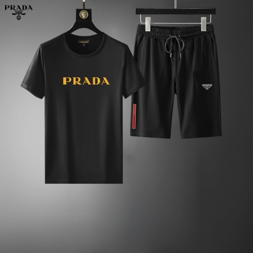 Prada Tracksuits Short Sleeved For Men #995180 $56.00 USD, Wholesale Replica Prada Tracksuits