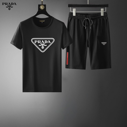 Prada Tracksuits Short Sleeved For Men #995181 $56.00 USD, Wholesale Replica Prada Tracksuits