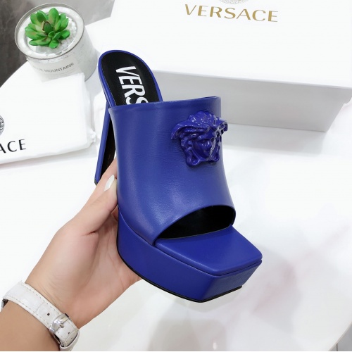 Replica Versace Slippers For Women #995404 $85.00 USD for Wholesale