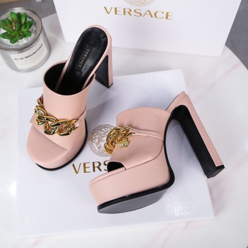 Replica Versace Slippers For Women #995421 $100.00 USD for Wholesale