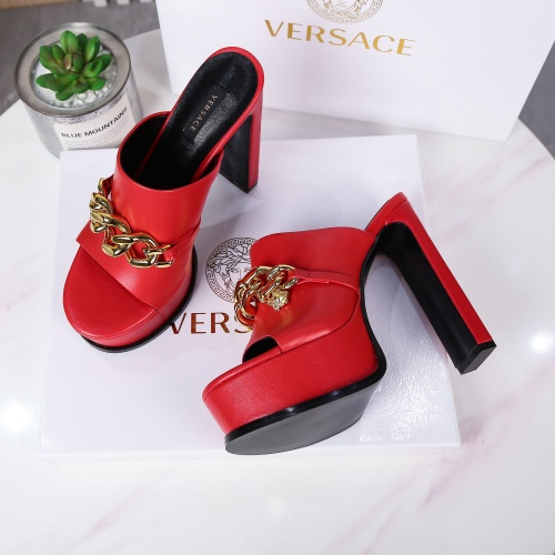 Replica Versace Slippers For Women #995423 $100.00 USD for Wholesale
