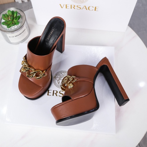 Replica Versace Slippers For Women #995425 $100.00 USD for Wholesale
