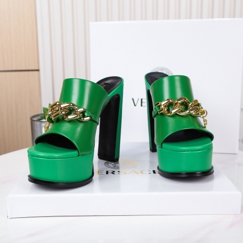 Replica Versace Slippers For Women #995426 $100.00 USD for Wholesale