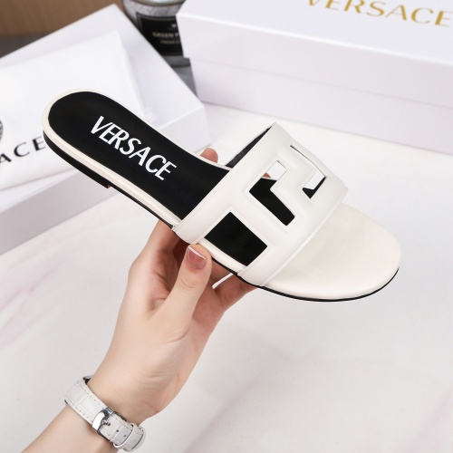Replica Versace Slippers For Women #995434 $82.00 USD for Wholesale
