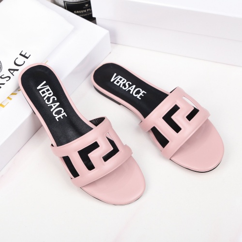 Replica Versace Slippers For Women #995440 $82.00 USD for Wholesale
