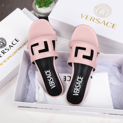 Replica Versace Slippers For Women #995440 $82.00 USD for Wholesale