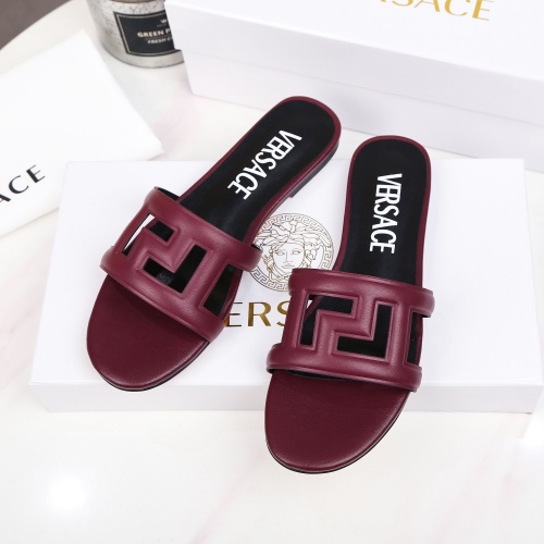 Replica Versace Slippers For Women #995442 $82.00 USD for Wholesale