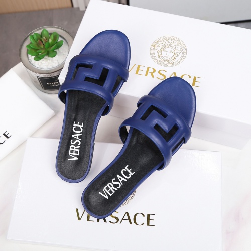Replica Versace Slippers For Women #995444 $82.00 USD for Wholesale
