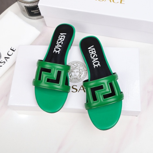 Replica Versace Slippers For Women #995445 $82.00 USD for Wholesale