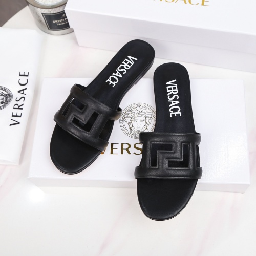 Replica Versace Slippers For Women #995446 $82.00 USD for Wholesale