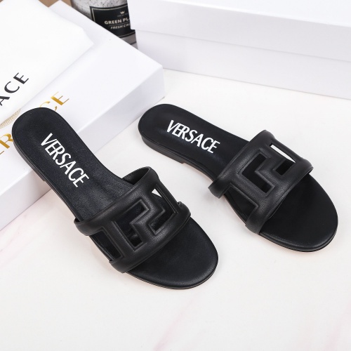 Replica Versace Slippers For Women #995446 $82.00 USD for Wholesale