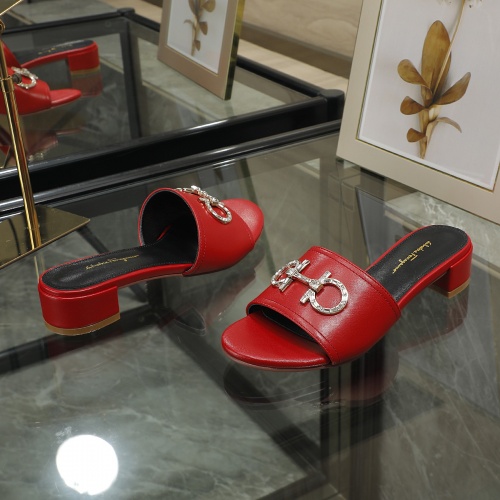 Replica Salvatore Ferragamo Slippers For Women #995658 $82.00 USD for Wholesale
