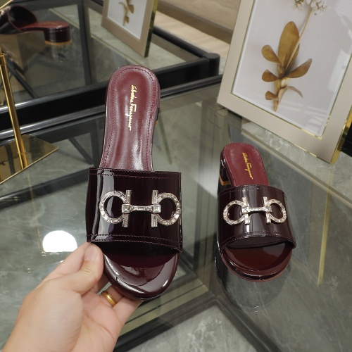 Replica Salvatore Ferragamo Slippers For Women #995663 $82.00 USD for Wholesale