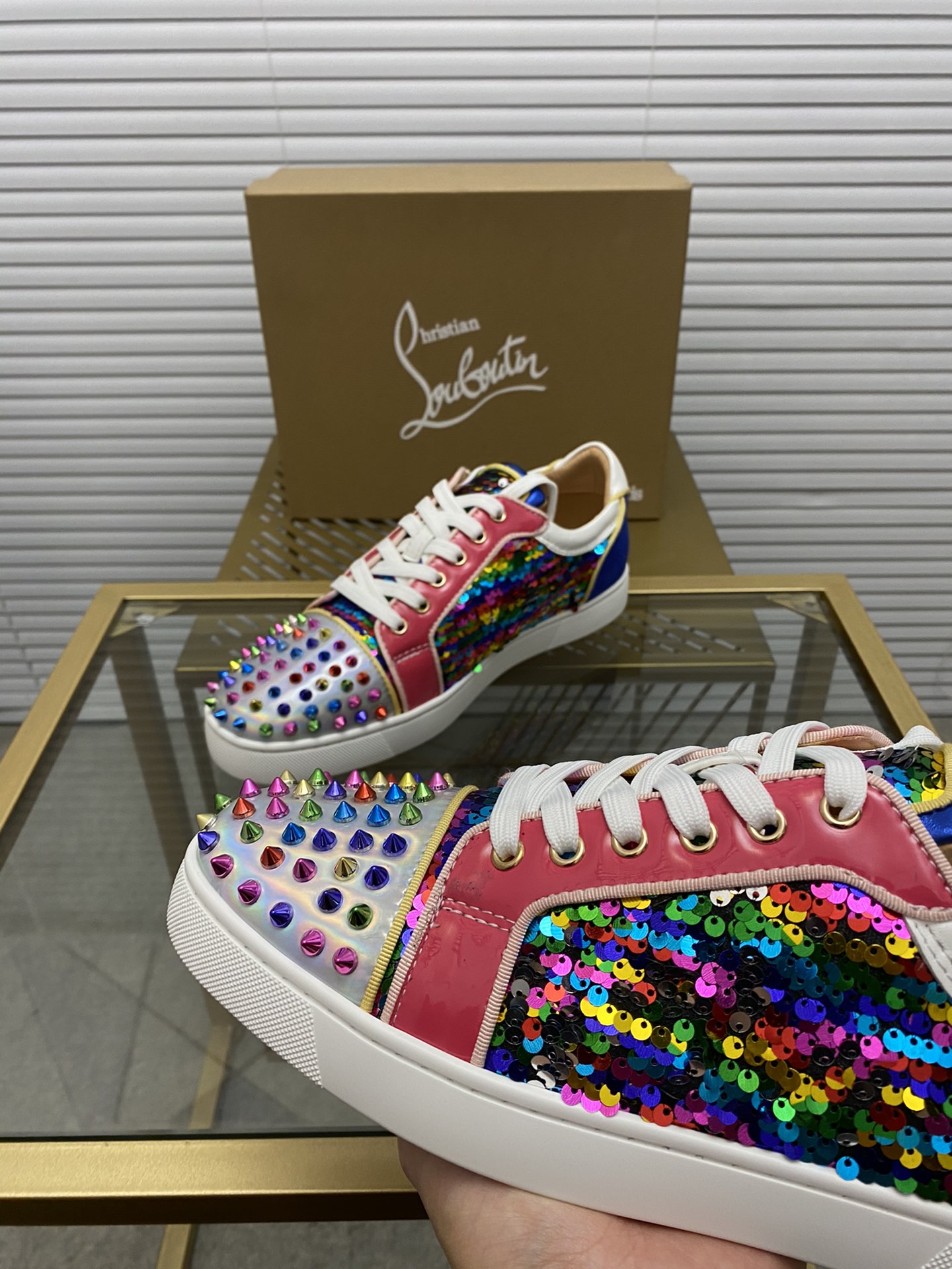 louboutin colorful sneakers