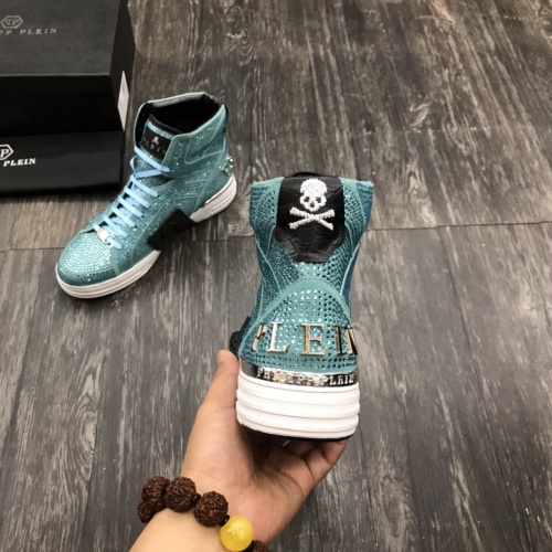 Replica Philipp Plein PP High Tops Shoes For Men #1000094 $112.00 USD for Wholesale