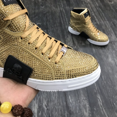 Replica Philipp Plein PP High Tops Shoes For Men #1000096 $112.00 USD for Wholesale