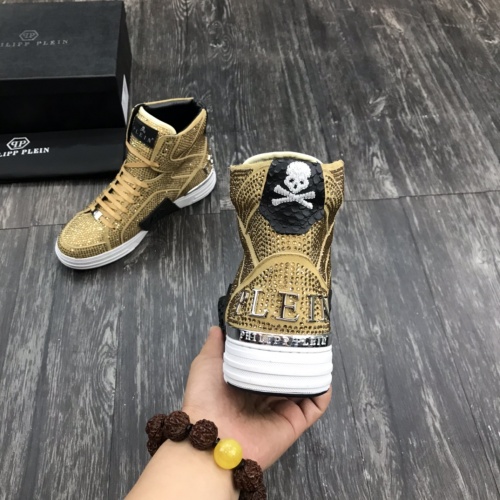 Replica Philipp Plein PP High Tops Shoes For Men #1000096 $112.00 USD for Wholesale