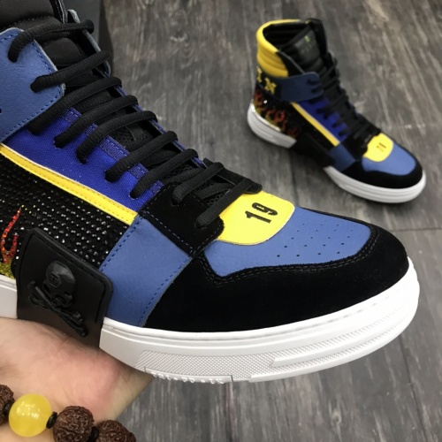 Replica Philipp Plein PP High Tops Shoes For Men #1000099 $118.00 USD for Wholesale