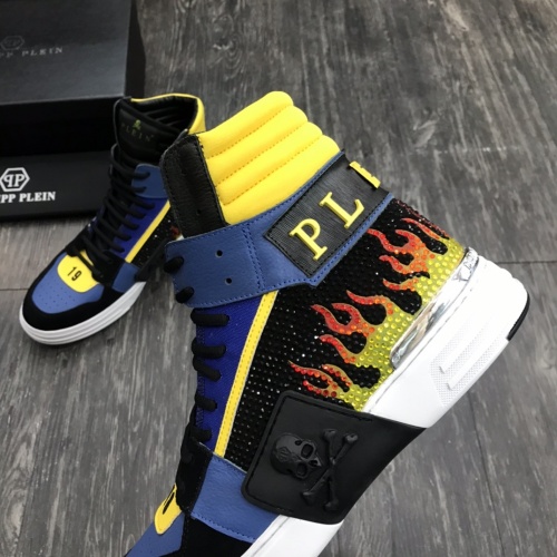 Replica Philipp Plein PP High Tops Shoes For Men #1000099 $118.00 USD for Wholesale