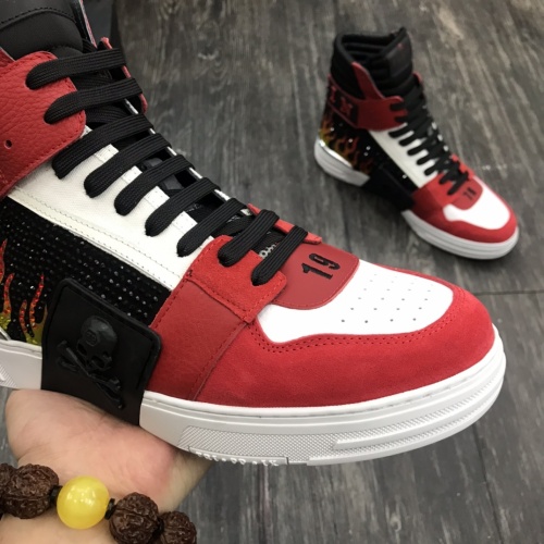 Replica Philipp Plein PP High Tops Shoes For Men #1000100 $118.00 USD for Wholesale