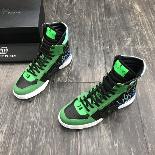 Philipp Plein PP High Tops Shoes For Men #1000101 $118.00 USD, Wholesale Replica Philipp Plein PP High Tops Shoes