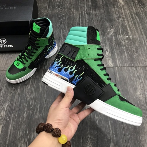 Replica Philipp Plein PP High Tops Shoes For Men #1000101 $118.00 USD for Wholesale