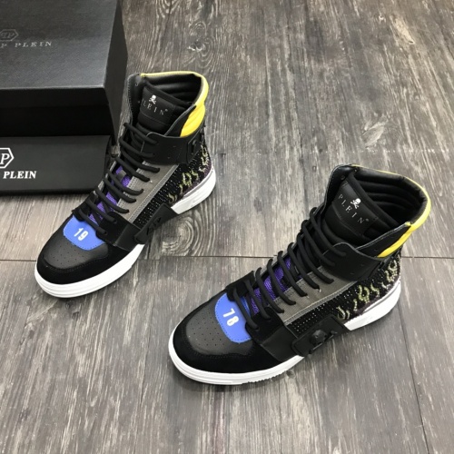 Philipp Plein PP High Tops Shoes For Men #1000102 $118.00 USD, Wholesale Replica Philipp Plein PP High Tops Shoes