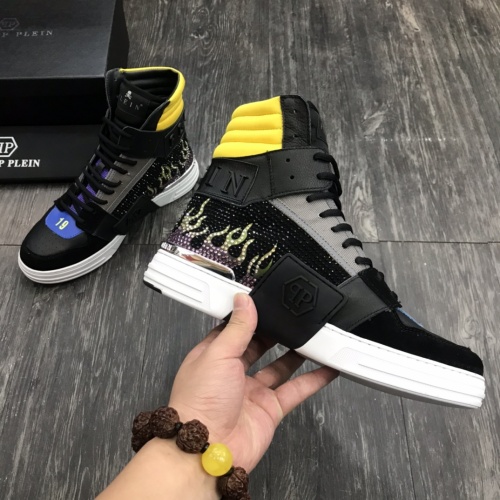 Replica Philipp Plein PP High Tops Shoes For Men #1000102 $118.00 USD for Wholesale