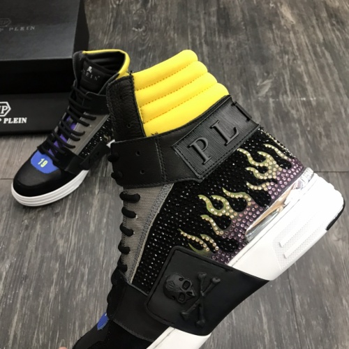 Replica Philipp Plein PP High Tops Shoes For Men #1000102 $118.00 USD for Wholesale