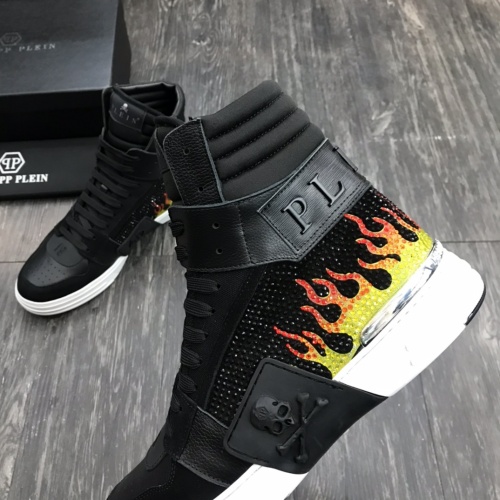 Replica Philipp Plein PP High Tops Shoes For Men #1000103 $118.00 USD for Wholesale