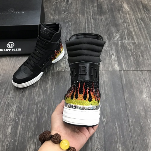 Replica Philipp Plein PP High Tops Shoes For Men #1000103 $118.00 USD for Wholesale