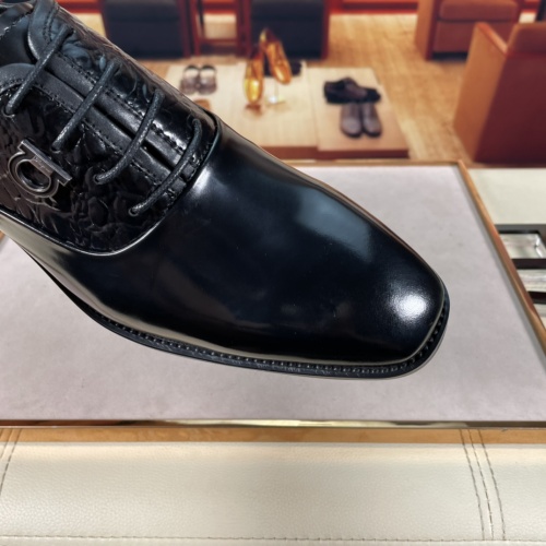 Replica Salvatore Ferragamo Leather Shoes For Men #1000633 $85.00 USD for Wholesale