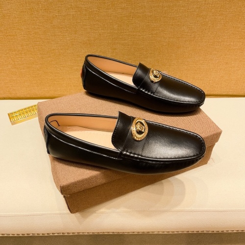 Replica Versace Leather Shoes For Men #1000651 $72.00 USD for Wholesale