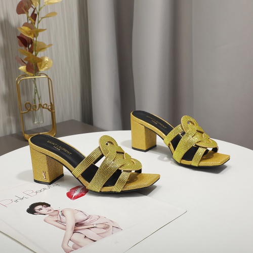 Replica Yves Saint Laurent YSL Slippers For Women #1000800 $82.00 USD for Wholesale