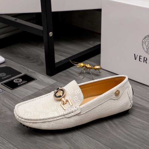 Replica Versace Leather Shoes For Men #1000863 $68.00 USD for Wholesale