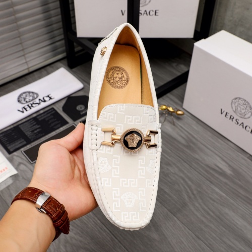 Replica Versace Leather Shoes For Men #1000863 $68.00 USD for Wholesale