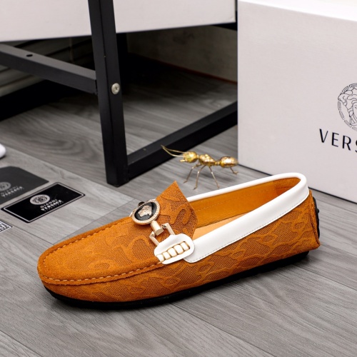 Replica Versace Leather Shoes For Men #1000865 $68.00 USD for Wholesale