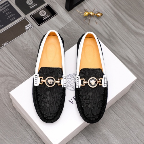 Replica Versace Leather Shoes For Men #1000866 $68.00 USD for Wholesale