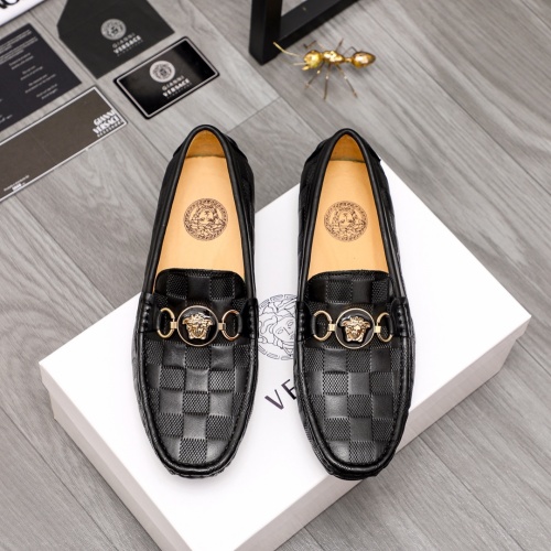 Replica Versace Leather Shoes For Men #1000876 $68.00 USD for Wholesale
