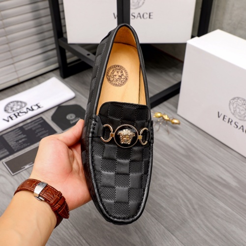 Replica Versace Leather Shoes For Men #1000876 $68.00 USD for Wholesale