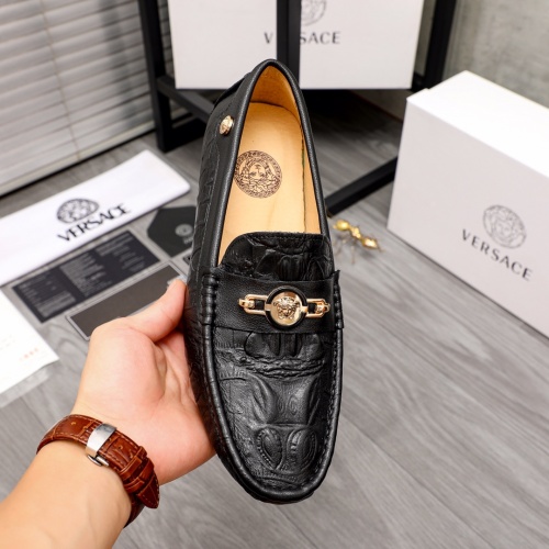 Replica Versace Leather Shoes For Men #1000878 $68.00 USD for Wholesale