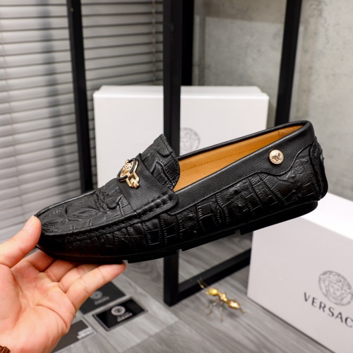 Replica Versace Leather Shoes For Men #1000878 $68.00 USD for Wholesale