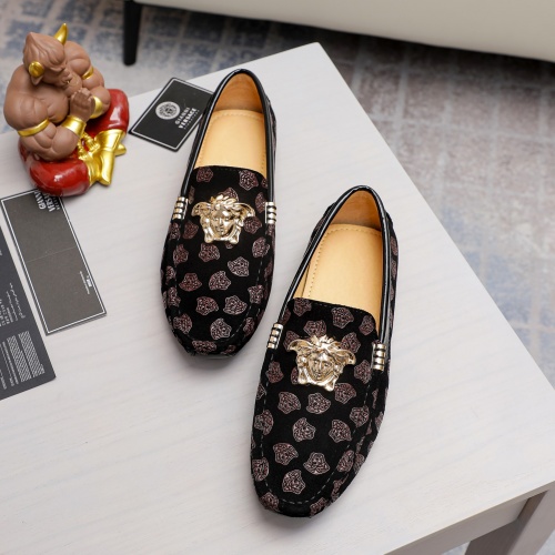 Replica Versace Leather Shoes For Men #1001247 $68.00 USD for Wholesale