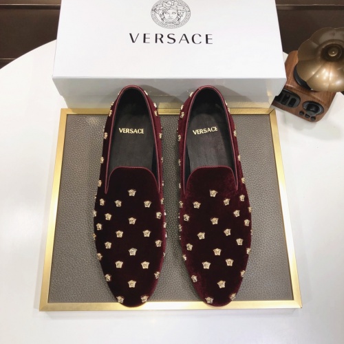 Replica Versace Leather Shoes For Men #1001440 $88.00 USD for Wholesale