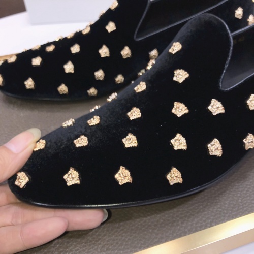 Replica Versace Leather Shoes For Men #1001441 $88.00 USD for Wholesale