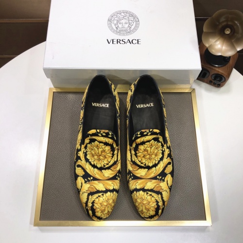 Replica Versace Leather Shoes For Men #1001442 $85.00 USD for Wholesale