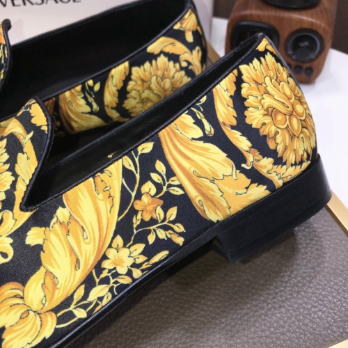 Replica Versace Leather Shoes For Men #1001442 $85.00 USD for Wholesale