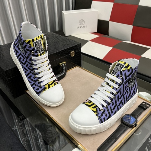 Replica Versace High Tops Shoes For Men #1001614 $82.00 USD for Wholesale