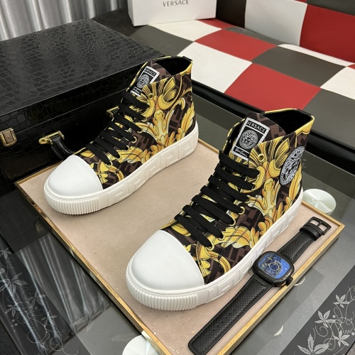 Replica Versace High Tops Shoes For Men #1001617 $82.00 USD for Wholesale